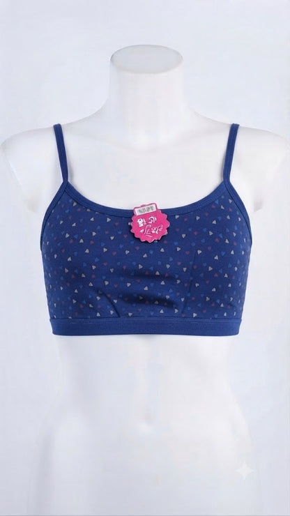 Cute Heart Printed Biddies Style Bra for Teenagers | Multiple Colors Available