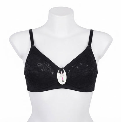 Premium Lace Everyday Bra – Elegant Support for Daily Wear, 4-Color Collection