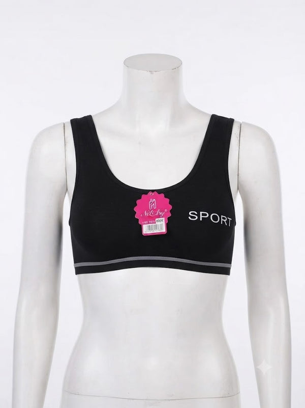 Biddies Style Sports Bra for Teenagers – Soft Cotton Blend,