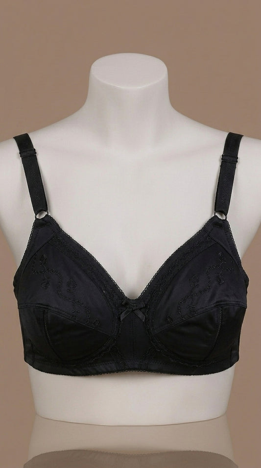 Premium Embroidered Everyday Comfort Bra - Available in Multiple Colors