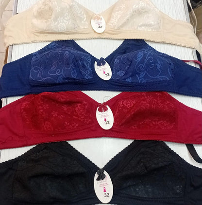 Premium Lace Everyday Bra – Elegant Support for Daily Wear, 4-Color Collection